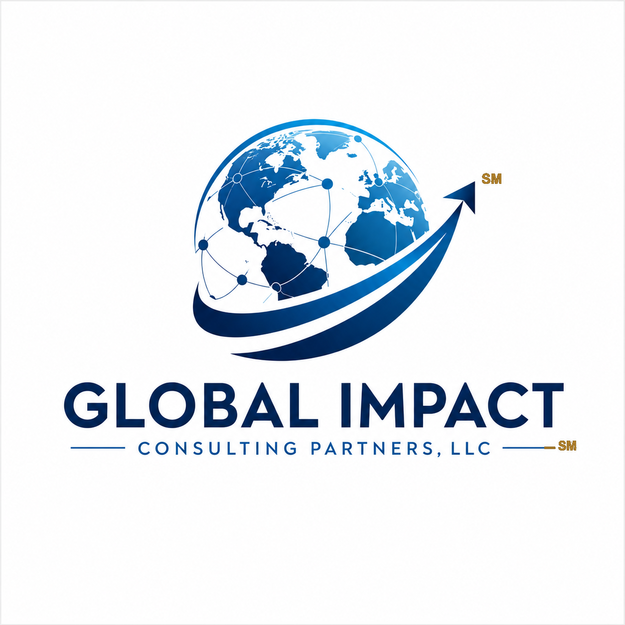 Global Impact Consulting Partners, LLC logo with service-mark initials